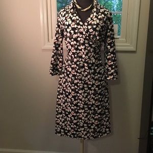Talbots Sz M Faux Surplice Dress